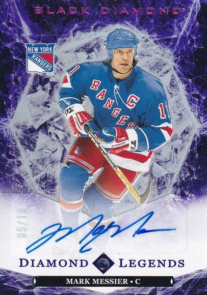 AUTO karta MARK MESSIER 24-25 Black Diamond Diamond Legends /10